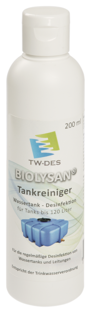 Hygiene-Set Befüllfilter Economy und BIOLYSAN Tankreiniger bis 120l Tanks (200 ml)